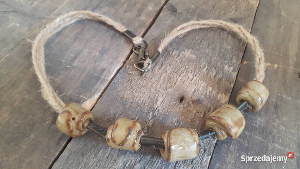 Naszyjnik ceramiczny ręcznie wykonany