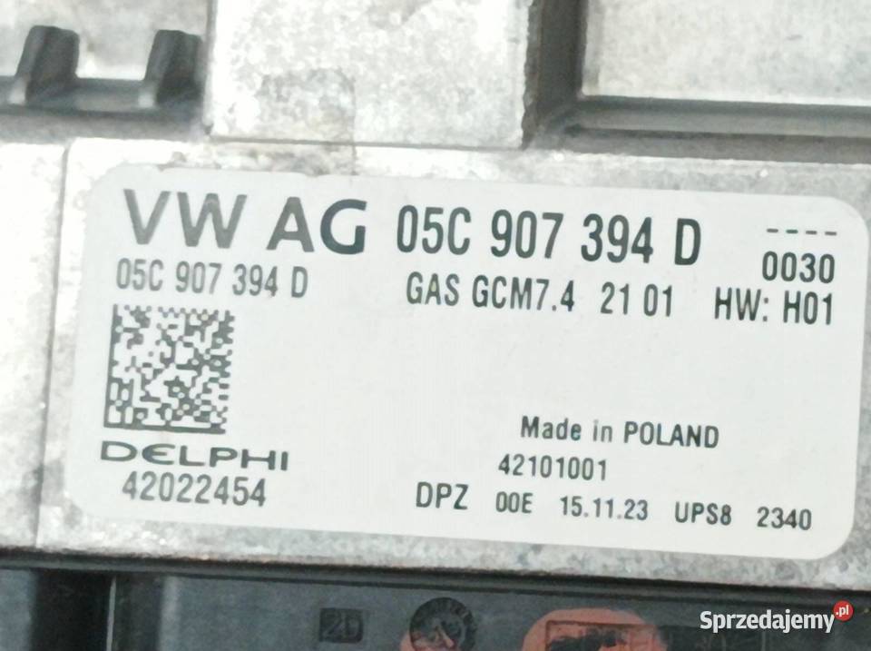 STEROWNIK SILNIKA 05C907394D 10 TSI 95 Skoda Sterowniki