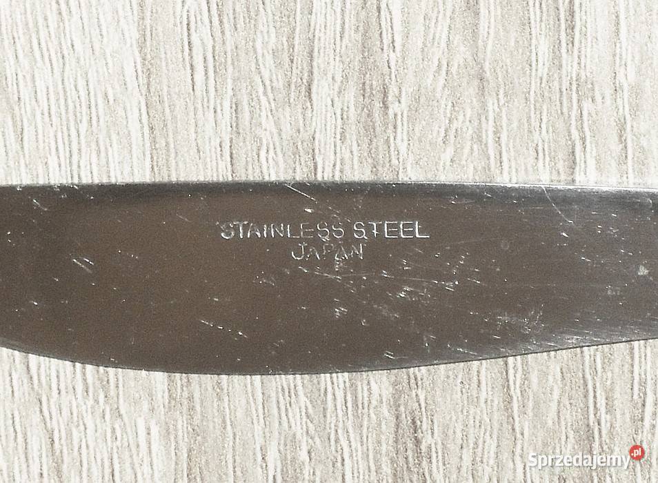 Zestaw 4 zdobionych noży obiadowych ze stali Gliwice