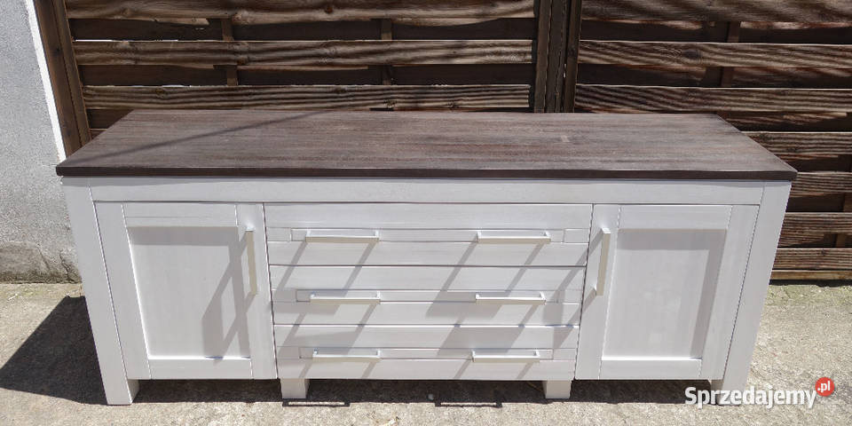 Komoda drewniana kredens biała duża szer201 mazowieckie