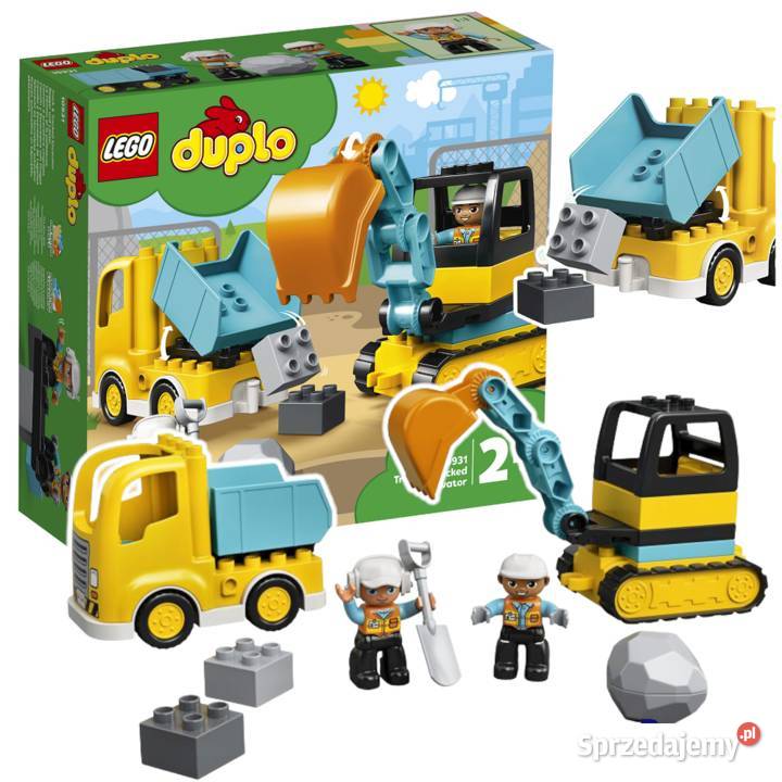 Lego Dupo ciężarówka i koparka gąsienicowa 10931 Siekierki Małe