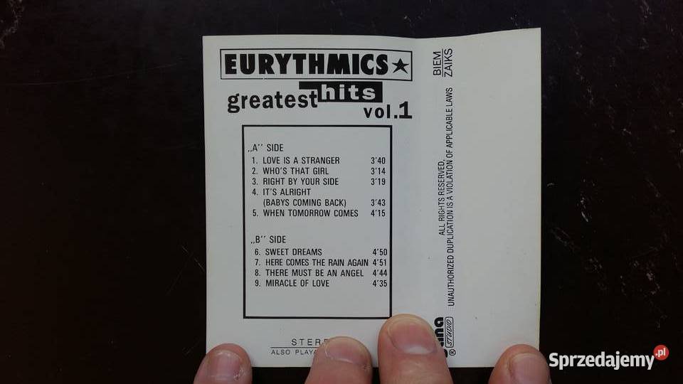 Kaseta magnetofonowa Eurythmics Greatest hits Siemiatycze