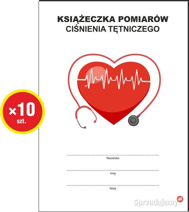 Ksiażeczka Pomiarów Ciśnienia Tętniczego 10 nowe