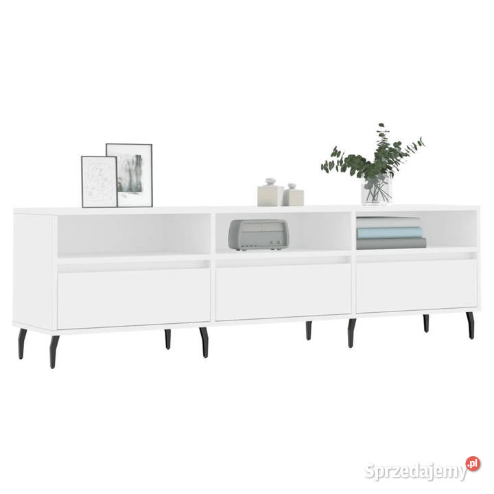 Szafka pod TV biała 150x30x445 materiał Warszawa