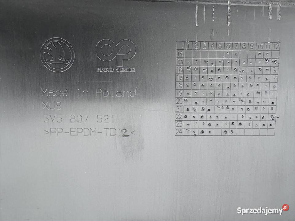 Dyfuzor spoiler zderzaka tył skoda superb III 3 Międzychód
