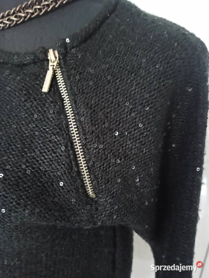czarny sweter z cekinami Reserved