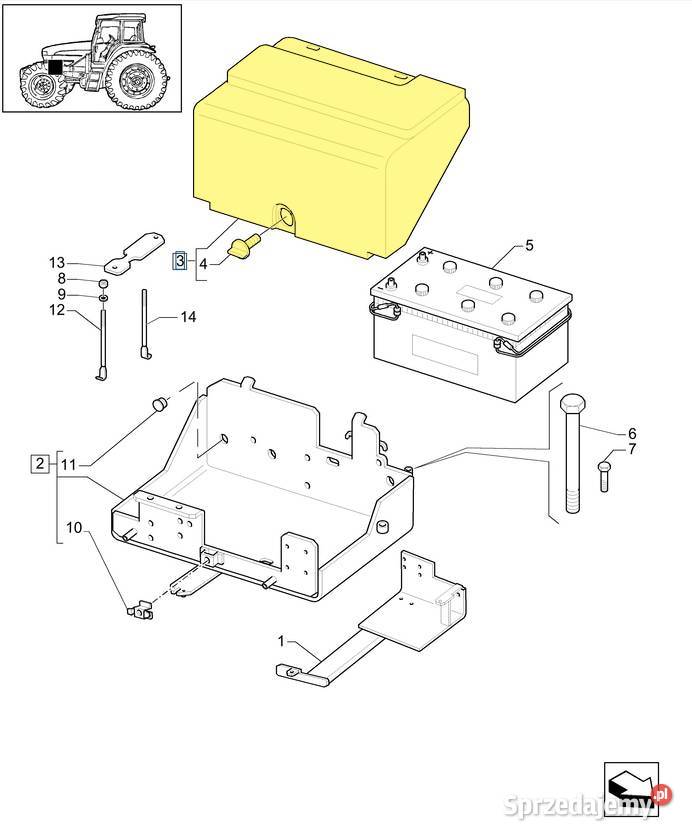 Osłona akumulatora Case Holland Steyr 82032836