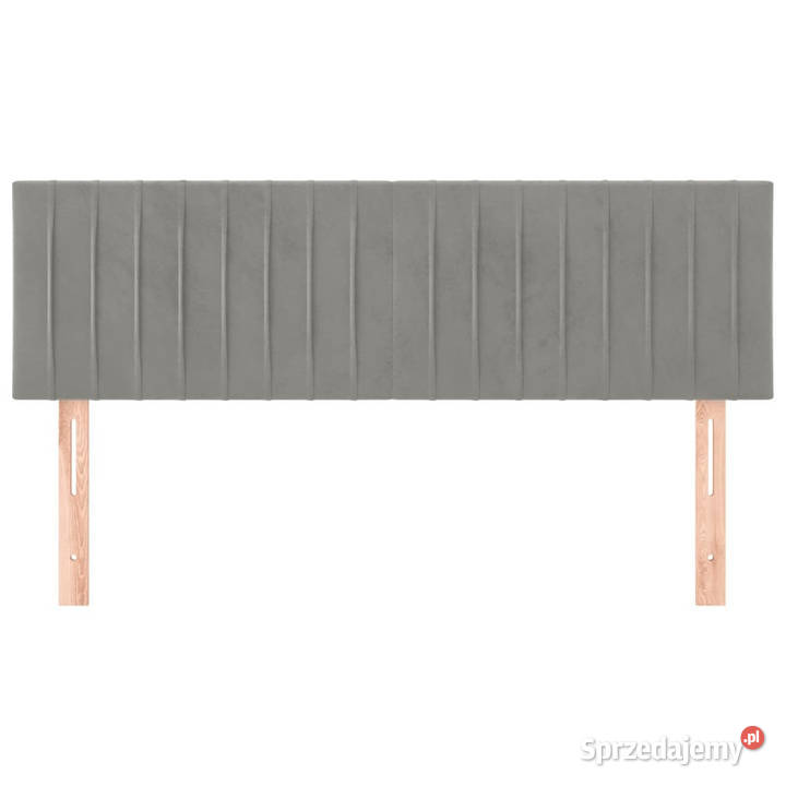 Zagłówki do łóżka 2 jasnoszare 72x5x7888 aksamit Warszawa