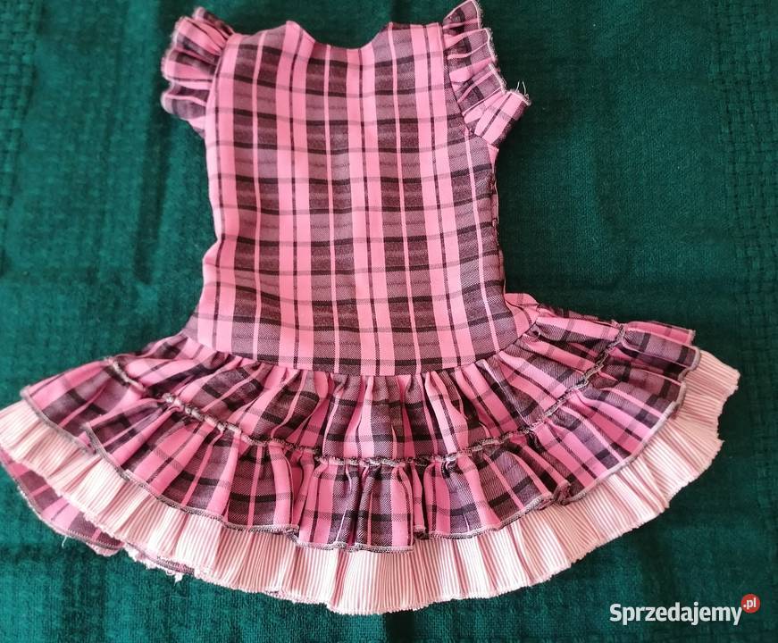 Sukienka w różowoczarną kratkę rozmiar 9298 2 lata+ sprzedam