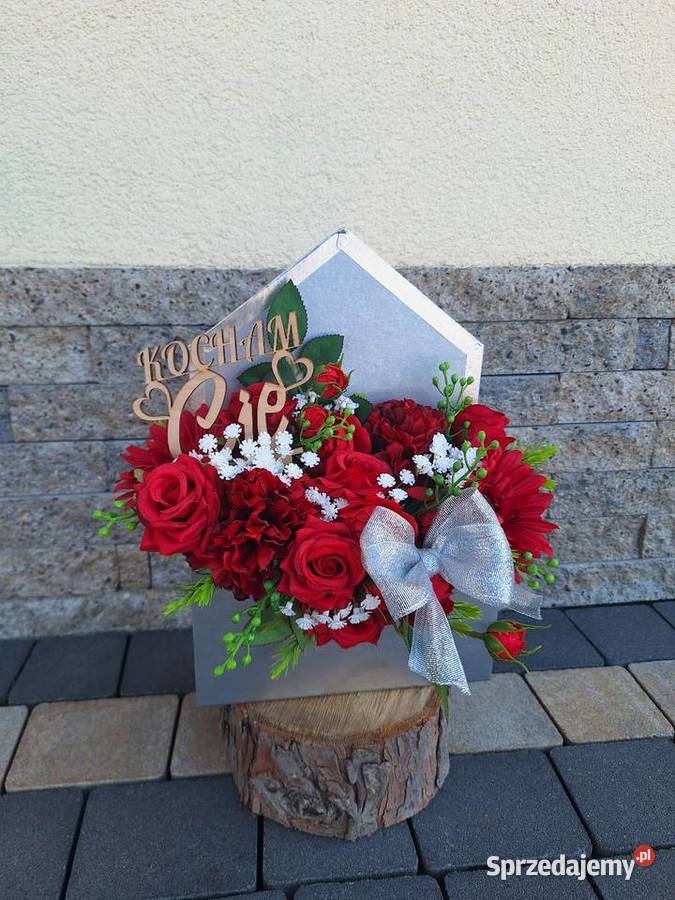 Flower box w kopercie Dzień Kobiet Walentynki Dębica