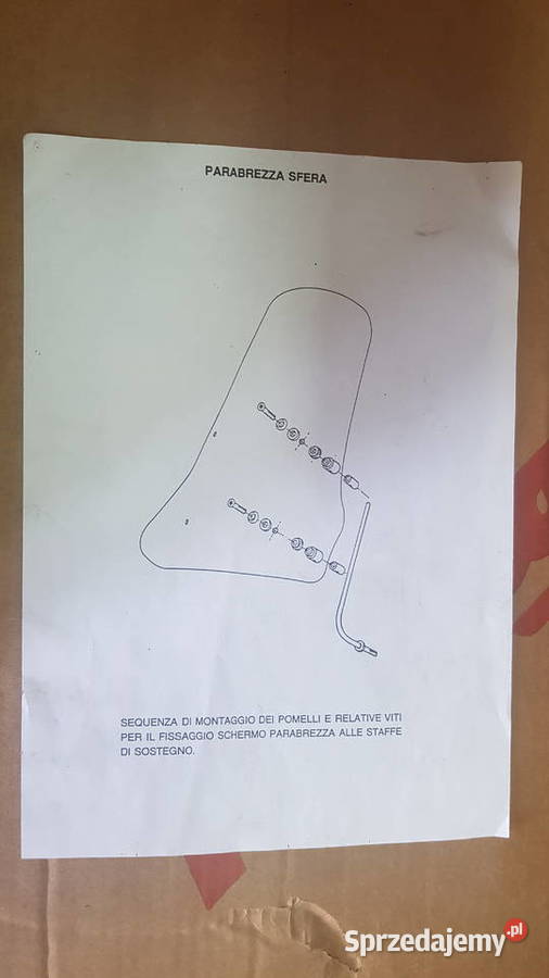 NOWA SZYBA OWIEWKA OSŁONA PIAGGIO SFERA ORGINAŁ podlaskie Bielsk Podlaski