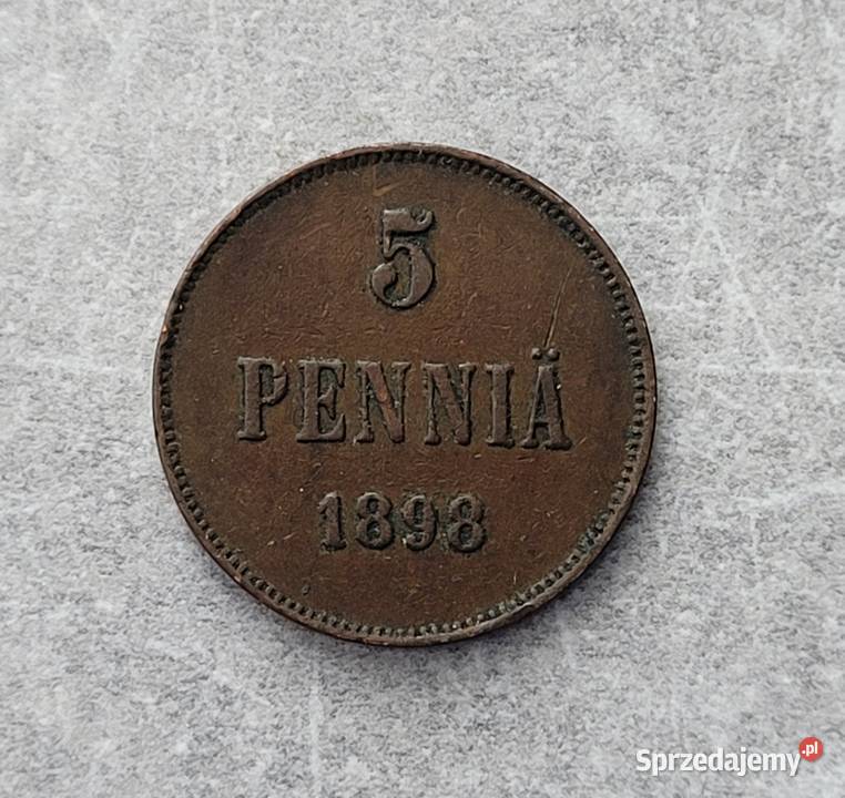 412 FINLANDIA 5 Pennia 1898 r Łask sprzedam