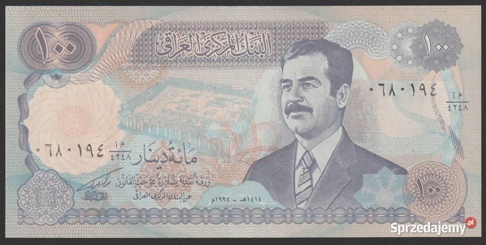 IRAK 100 DINAR 1994 SADDAM STAN UNC Łódź