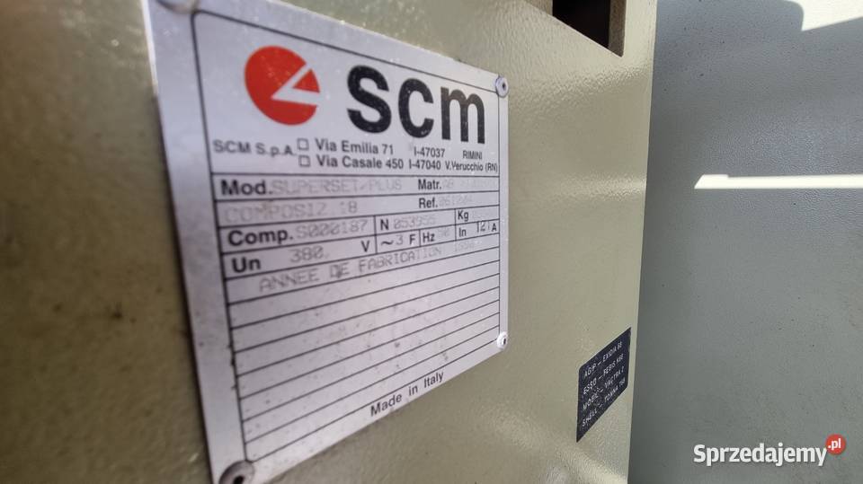 Strugarka czterostronna SCM SUPERSET 23 Plus pomorskie Karsin