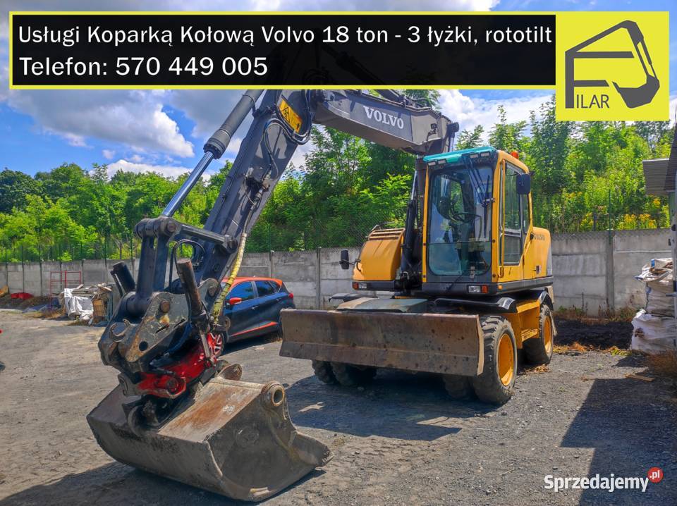 Usługi minikoparką roboty ziemne koparka wozidło opolskie Paczków
