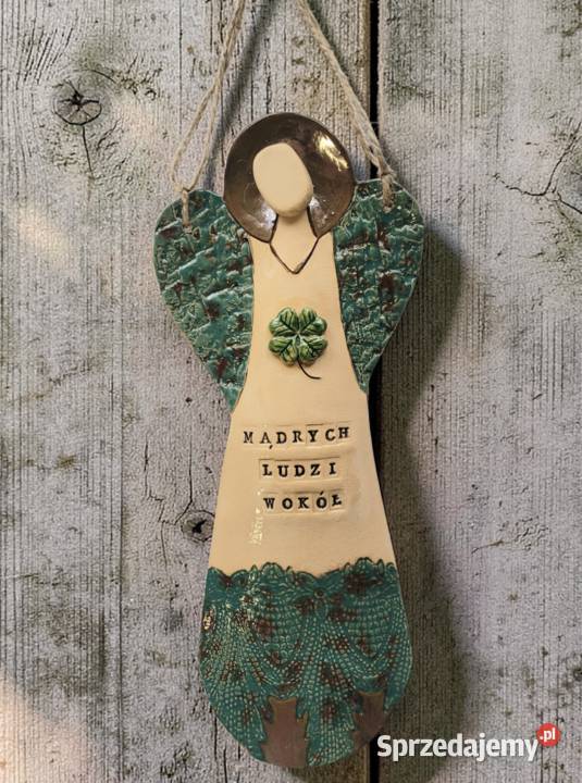 ANIOŁ CERAMICZNY do powieszenia Jordanów