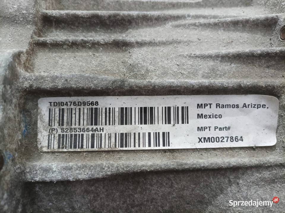 SKRZYNIA BIEGÓW AUTOMAT P68227291AB 36 PENTASTAR Rok produkcji 2016