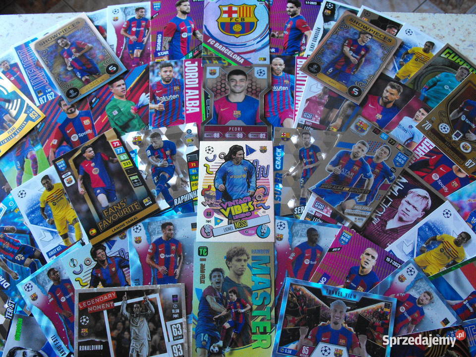 MEGA zestaw 90 kart FC Barcelona Karty nowe Mykanów