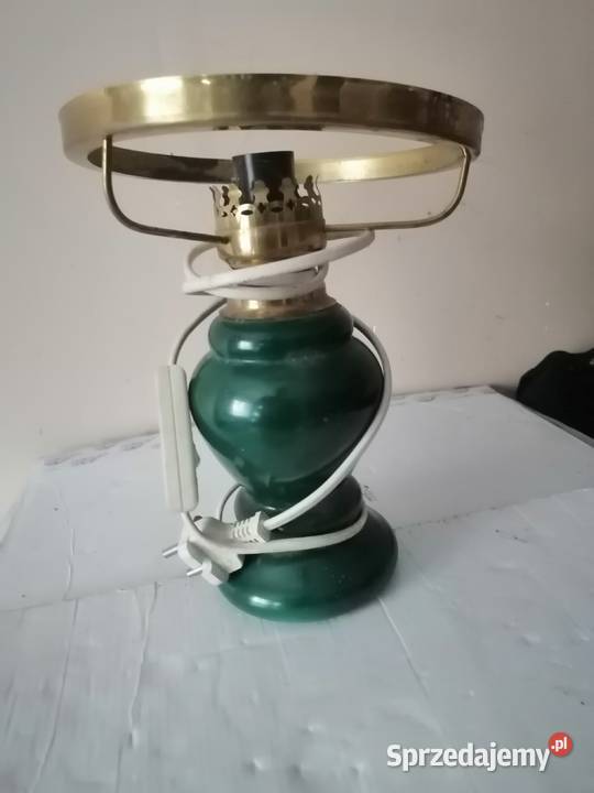 stara lampa szklana stolowa vintage retro