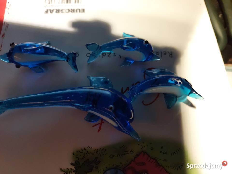 Małe szklane delfiny 41 PRL Wrocław