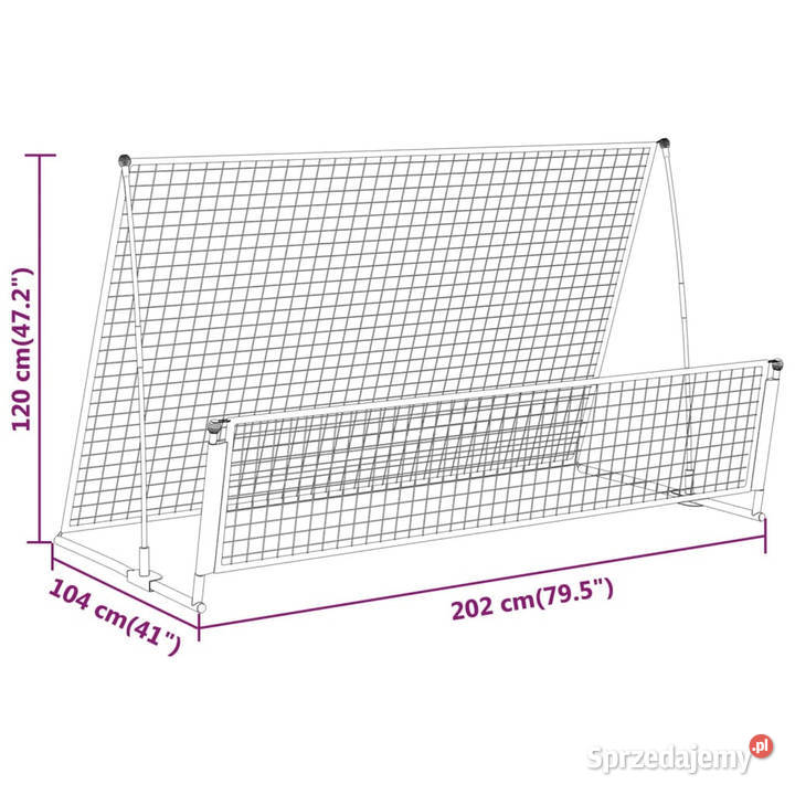 Rebounder do piłki nożnej 2w1 202x104x120 stal Warszawa sprzedam