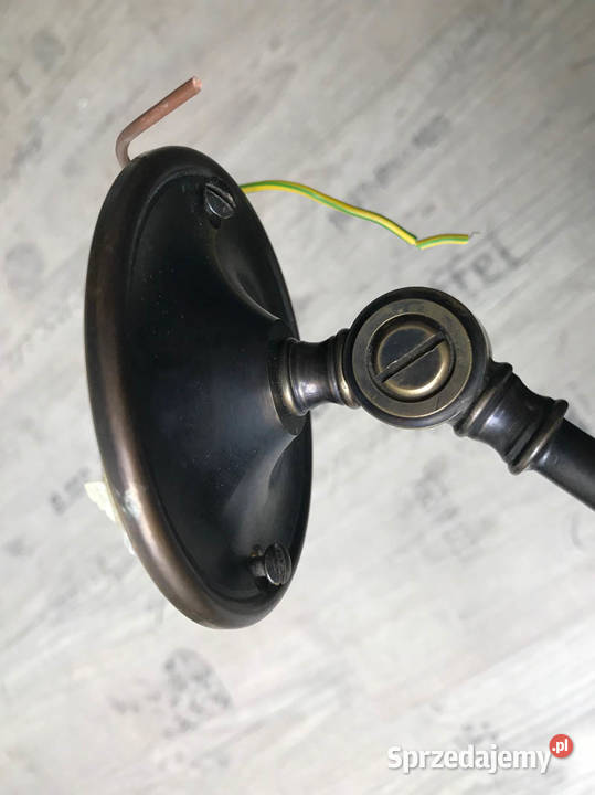 Lampa retro kinkiet 1 metal materiał czarnyzłoty Dom i Ogród sprzedam