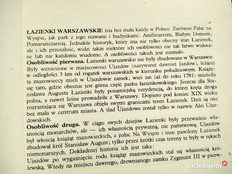 Łazienki Królewskie i ich osobliwości książki Warszawa