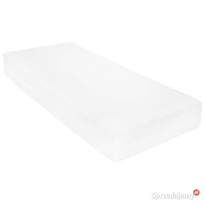 Łóżko dzienne z materacem białe drewno sosnowe 66cm