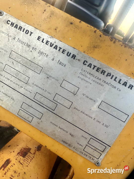wózek widłowy CATERPILLAR V50D diesel Triplex Działoszyn
