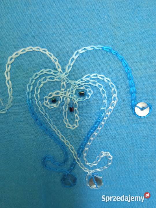 TURKUSOWA LETNIA SUKIENECZKA Z HAFTEM r 42 Bez wzoru Piła sprzedam