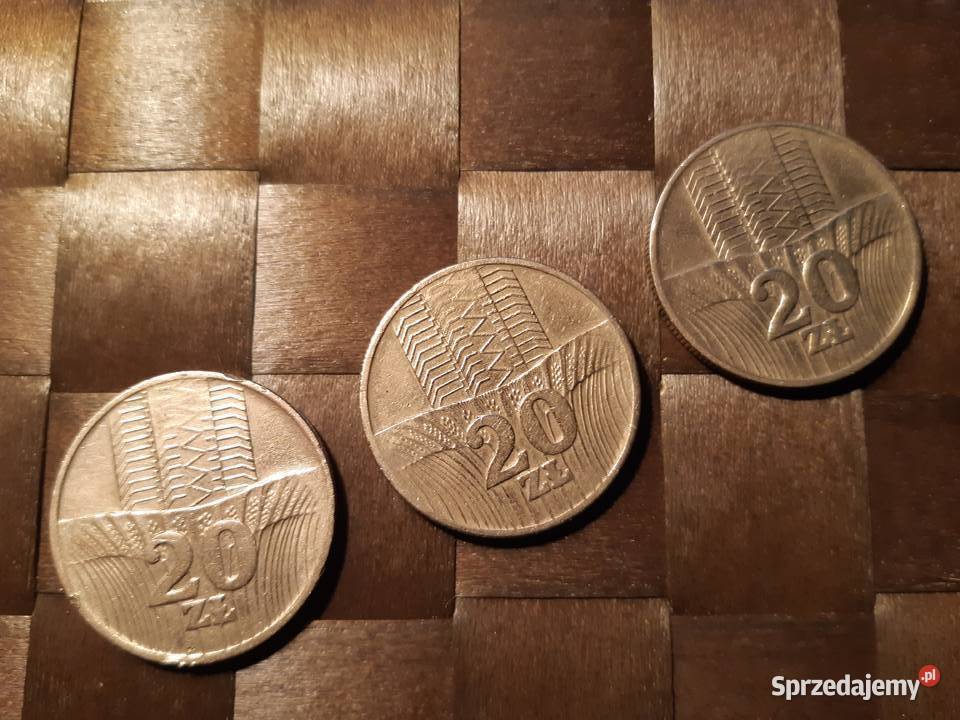 3 Monety z PRLu 20 Wieżowiec i kłosy197319741976 Numizmatyka Pruszków