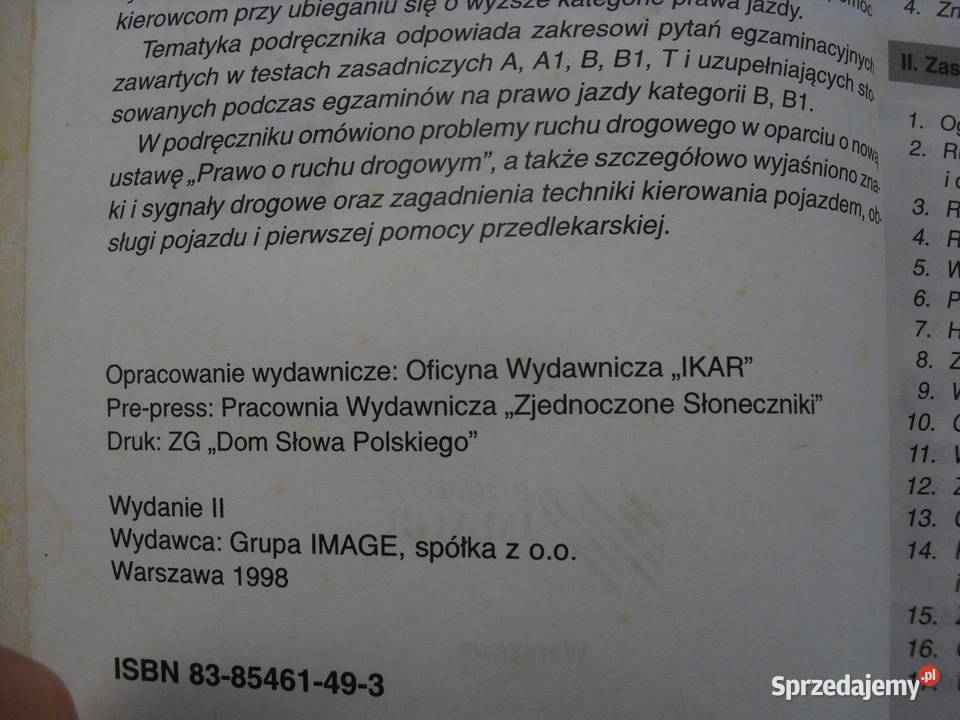 Książka do nauki na prawo jazdy