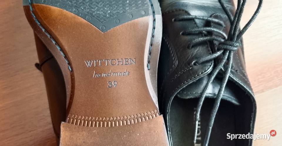 Eleganckie półbuty skórzane Derby Brogue firmy