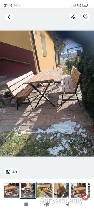 Stół ogrodowy z ławkami sprzedam