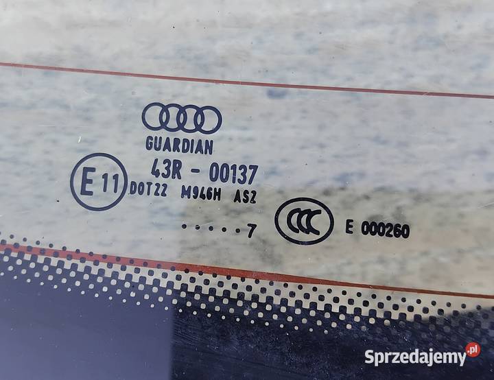 Szyba Audi A6 C6 Avant kombi tylna tył klapy osobowe