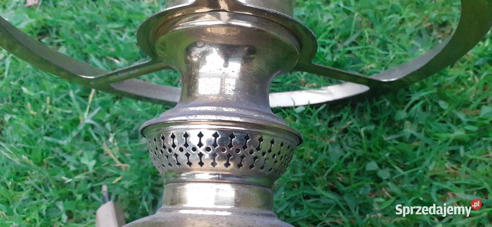 Lampa stojącą PRL Retro Vinted złota Tuszkowo