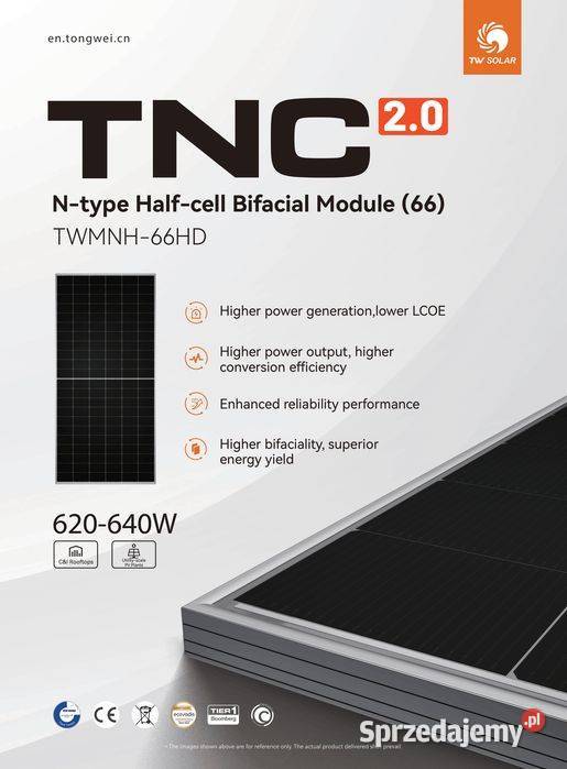 Panel Fotowoltaiczny TW Solar 640W bifacial N