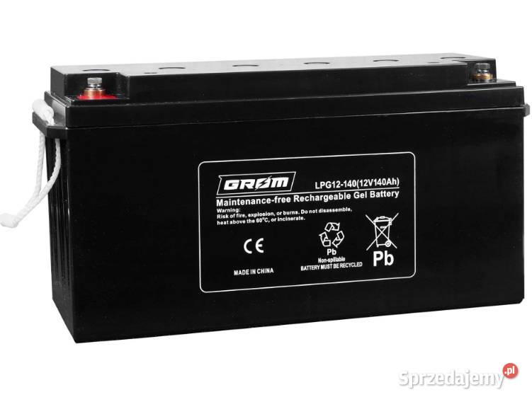 Akumulator żelowy 12V 140Ah GROM LPG12140 Kościerzyna