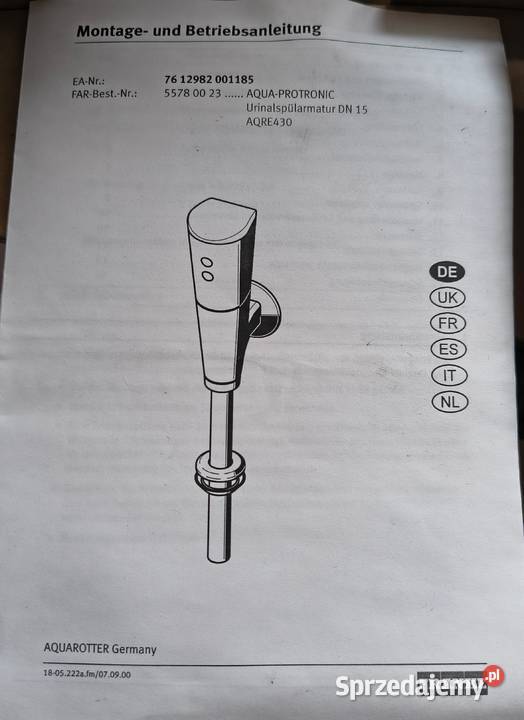 FRANKE Zawór spłukujący do pisuarów automatyczny Oblęgór