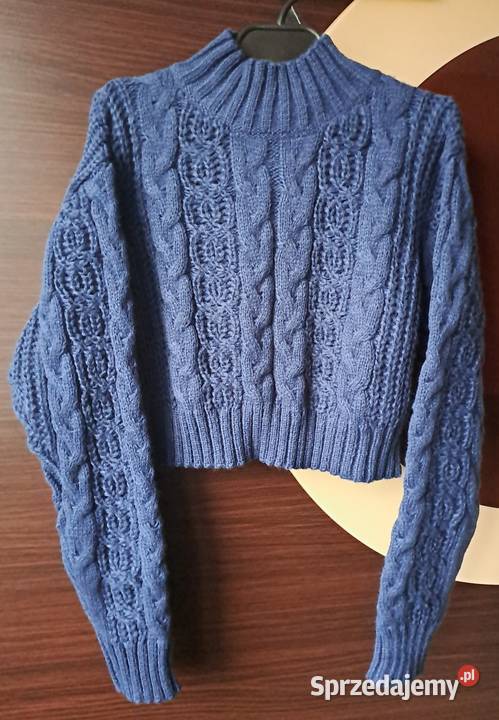 Granatowy sweter dzianinowy rozmiar S Jabłonka sprzedam