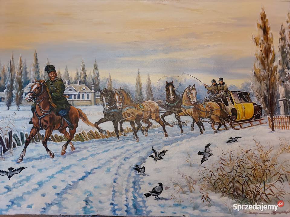 stary obraz malowany na płótnie