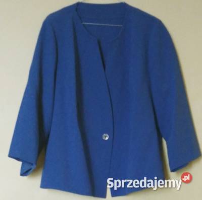Żakiet chabrowy pachy 65 idealny stan niebieski Marynarki i żakiety Pruszków