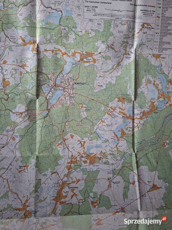 Szwajcaria Kaszubska 130 000 dwustronna mapa miękka Kraków