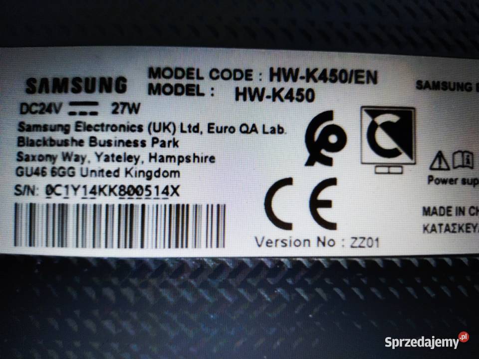 Soundbar Samsung HW450 Słuchawki i głośniki kujawsko-pomorskie Bydgoszcz sprzedam