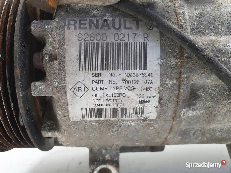 SPRĘŻARKA KLIMATYZACJI Renault Clio IV 09 TCe lubelskie Chełm sprzedam
