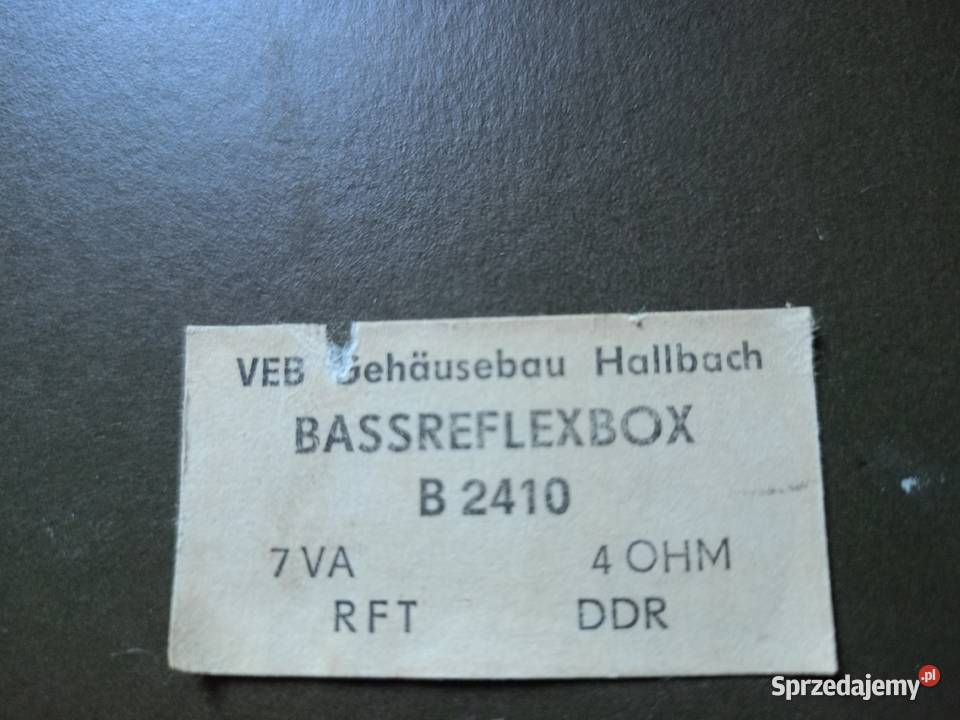 Kolumny RFT B2410 4 Ohm DDR Vintage Drawski Młyn