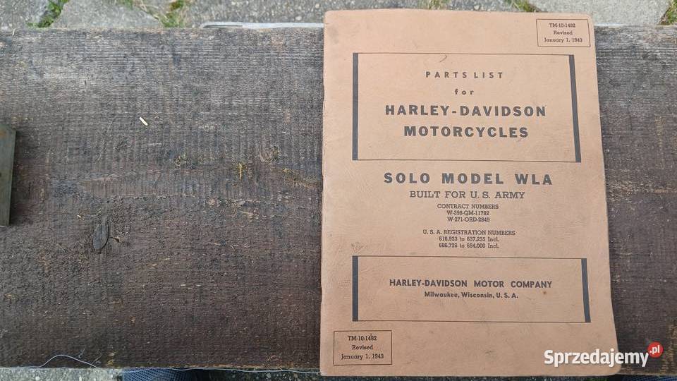 HArley Davidson WLA Katalog czesci