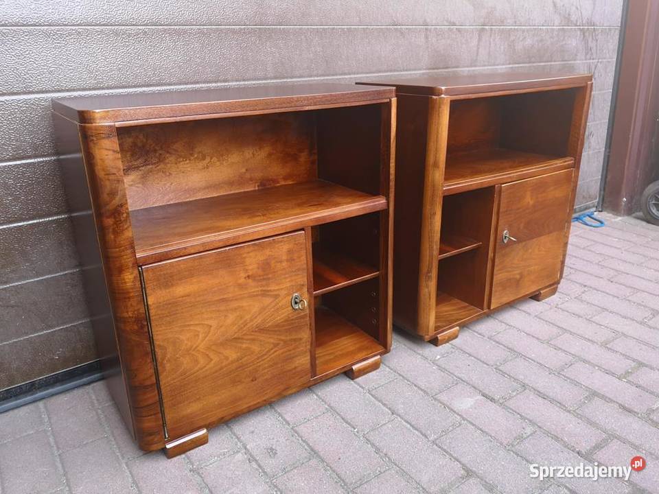 Stoliki Szafki Nocne Art Deco Orzech Stare Antyk Swarzędz