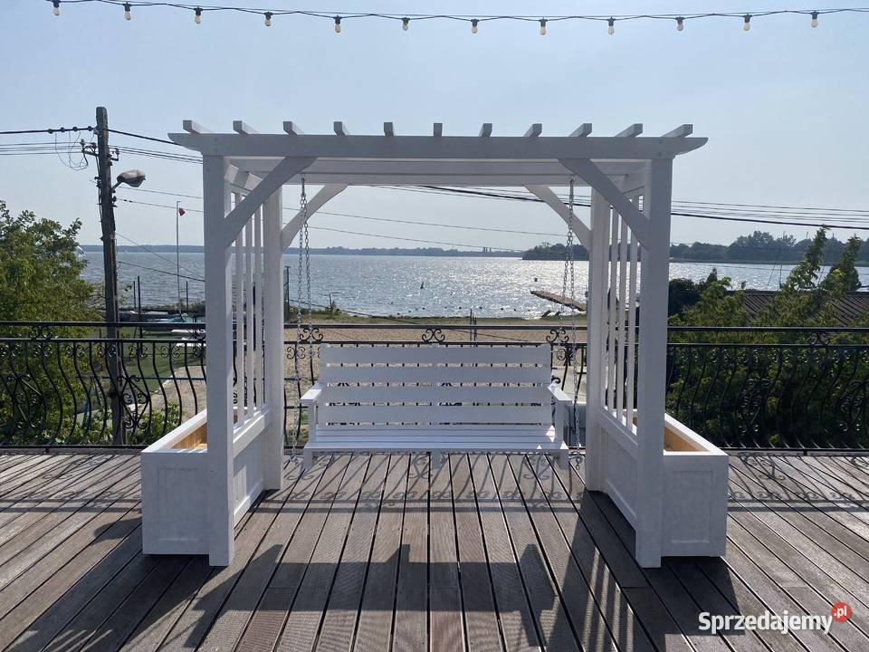 Huśtawka ogrodowa z donicami Łąck