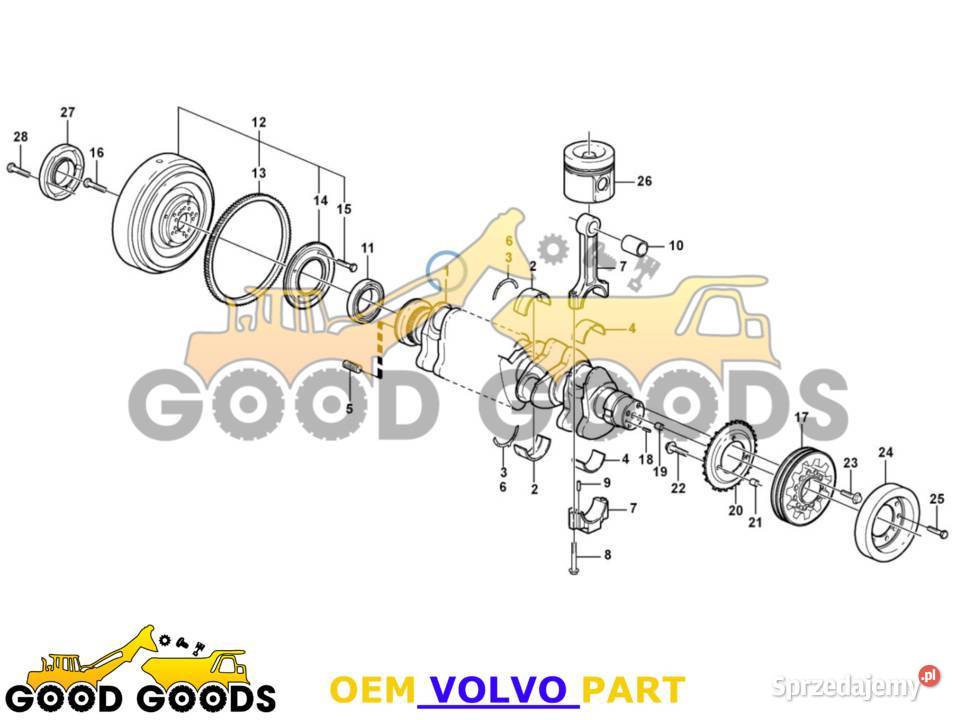 VOLVO WAŁ KORBOWY D6D 21351400 20892713 mazowieckie Władysławów